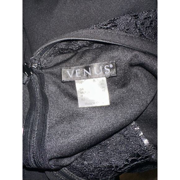 Venus Women's Black Dress Long Sleeve Size 8 - Picture 4 of 4